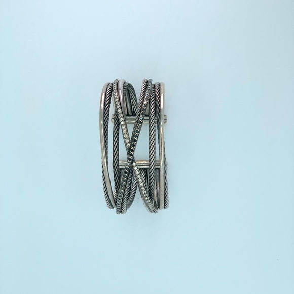 David Yurman Crossover Cuff Bracelet w/Diamonds - Picture 6 of 6